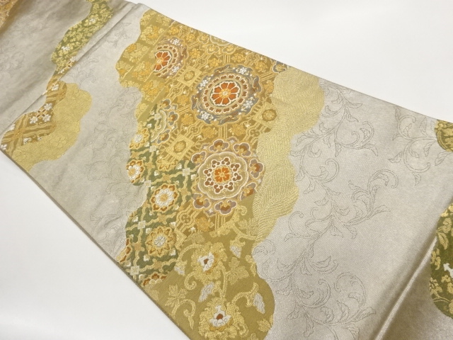 JAPANESE KIMONO / FUKURO OBI / HIKIHAKU / FLOWER CREST